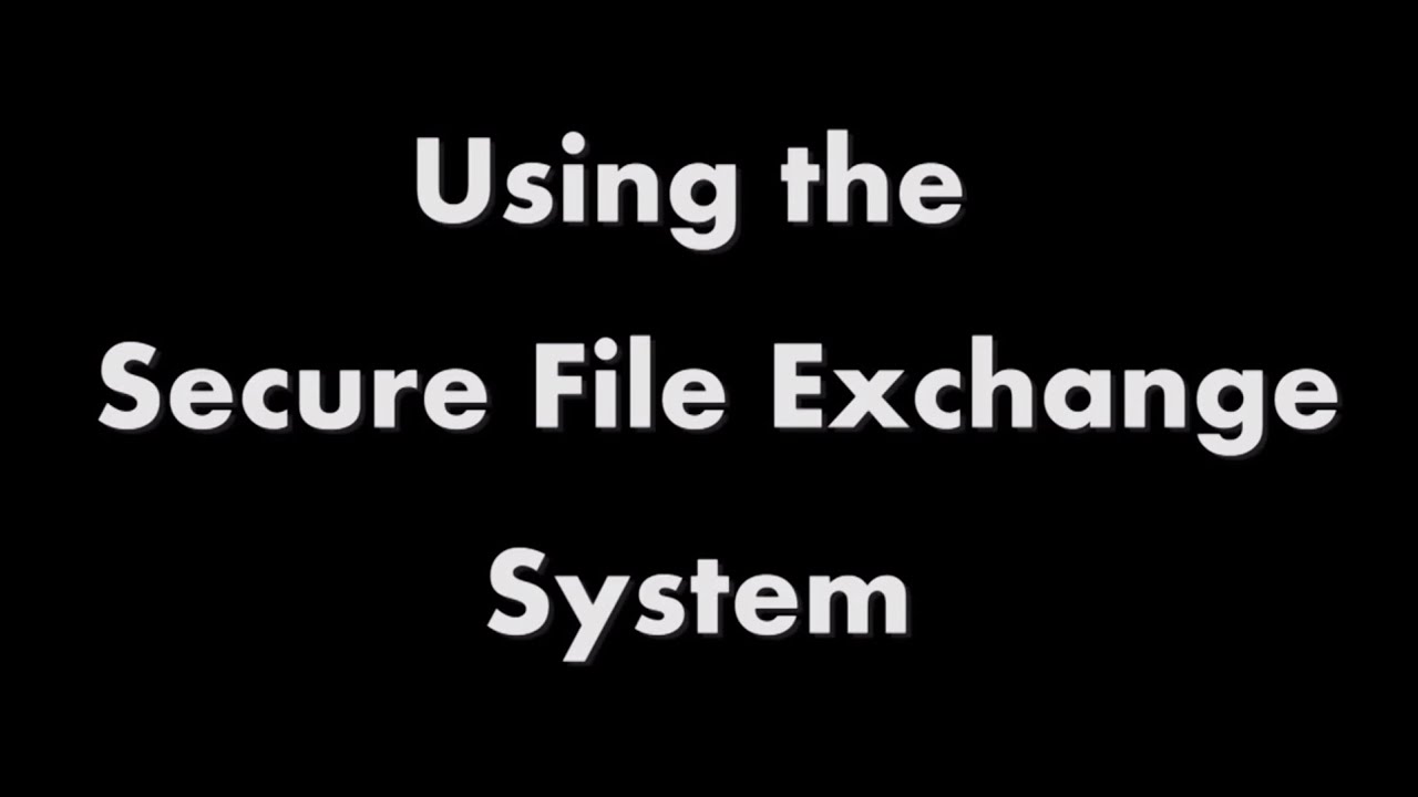 Using the Secure File Exchange
