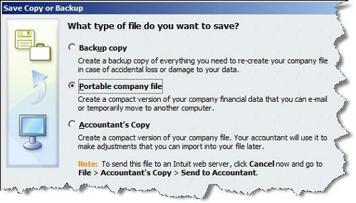 Backup Or Portable Company File How To Decide