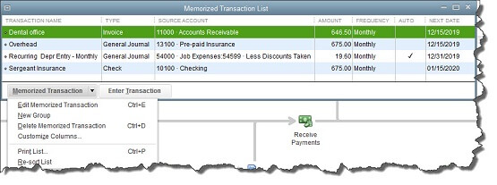 Memorizing Transactions In Quickbooks Why How