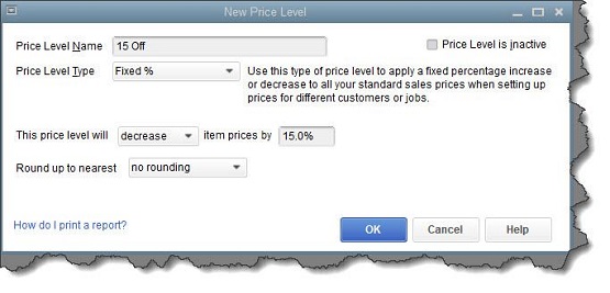 Creating Price Levels In Quickbooks